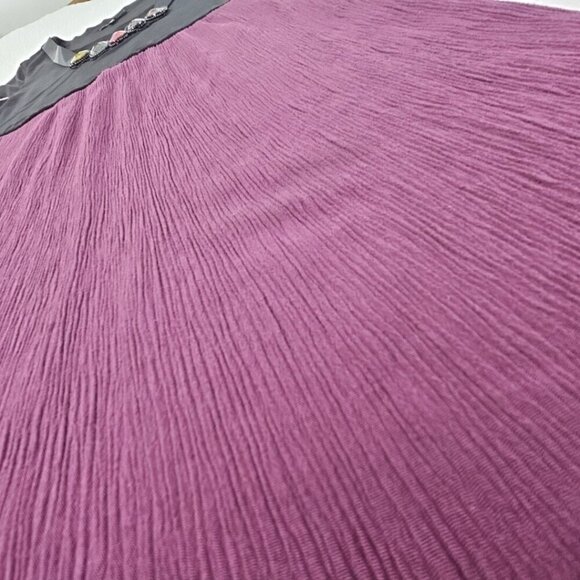 Tiana A Line Dress Women's 12 Stretch Black & Purple Stones Cap Sleeve EUC - Picture 2 of 11